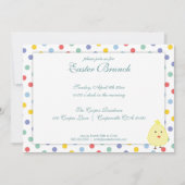 Elégante Pâques Pointe Brunch Invitation (Devant)