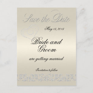 Elegante parel bloeien Save the date Aankondigingskaart