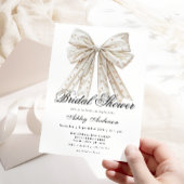 Elegante Parel Boog Bruidsdouche Kaart