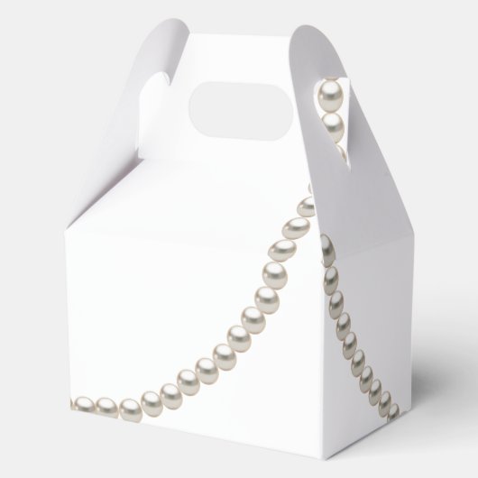 Elegante Parel Bruidsdouche Bedankdoosjes (Achterkant)