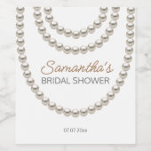 Elegante parel kettingen Vrijgezellenfeest Wijn Etiket (Enkel label)