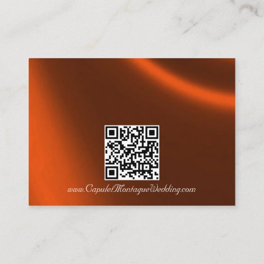 Elegante parel, koperlint & Sparkle QR-code Informatiekaartje (Achterkant)