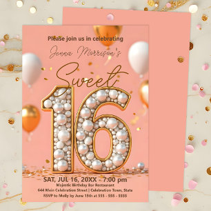 Elegante parel-versierd met gouden accenten Sweet Kaart