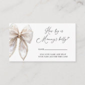 Elegante parelboog Hoe groot is Mommys Belly Informatiekaartje (Voorkant)
