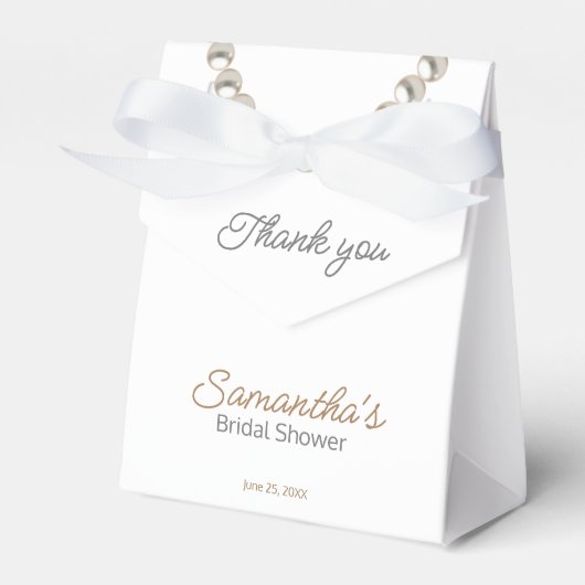 Elegante parelketting Bruidsfeest Favor Dozen Bedankdoosjes (Voorkant Zijde)