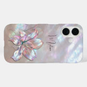 Elegante parelmoer Lily Case-Mate iPhone Case (Achterkant (horizontaal))