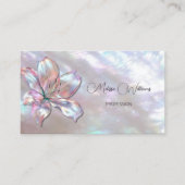 Elegante parelmoer Lily Visitekaartje (Voorkant)