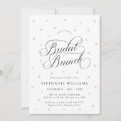 Elegante Parels Bruids Brunch Uitnodiging (Voorkant)