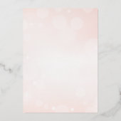 Elegante Parels en Prosecco Bruidsdouche Folie Uitnodiging (Achterkant)