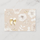 Elegante Parels en Prosecco Informatiekaartje (Achterkant)