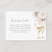 Elegante Parels en Prosecco Informatiekaartje (Voorkant)