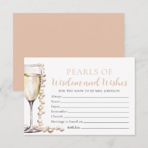 Elegante parels en Prosecco Parels van Wijsheid Ka Kaart