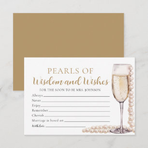 Elegante parels en Prosecco Parels van Wijsheid Ka Kaart