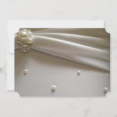 Elegante Parels Ivoor Cream Wedding Invitation Kaart (Achterkant)