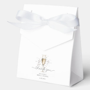Elegante Parels & Prosecco Bruidsfeest Favor Doos Bedankdoosjes