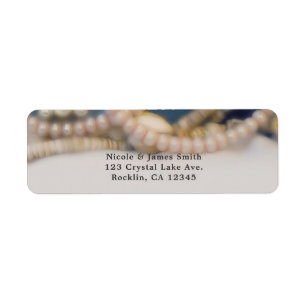 Elegante Parels & Zee Schelpen Strand Bruiloft Etiket