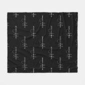 Elegante paren namen & monogram fleece deken (Voorkant (Horizontaal))