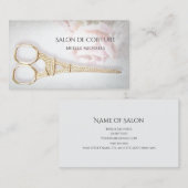 Elegante Parijse Salon Roos Floral Hair Stylist Visitekaartje (Voorkant / Achterkant)