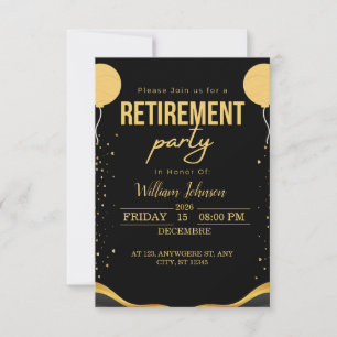 Élégante Partie de retraite Invitation personnalis