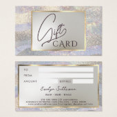 Elégante parties scintillant aquarelle vagues Cart (Devant & derrière)