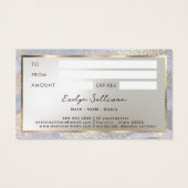 Elégante parties scintillant aquarelle vagues Cart (Dos)