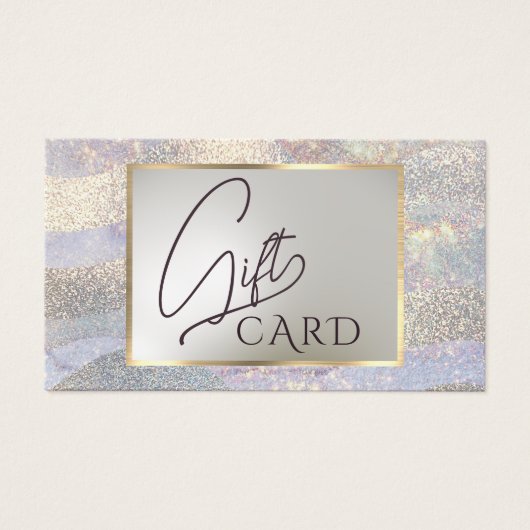 Elégante parties scintillant aquarelle vagues Cart (Devant)