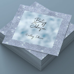 Elégante Parties scintillant Bleu Bébé et Carte de