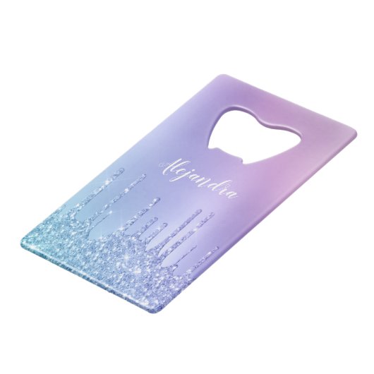 Elégante parties scintillant chick bleu & violet g (Devant Angle)