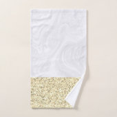 Élégante Parties scintillant d'or Marbre blanc Fau (Serviette à main)