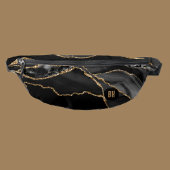 Elégante Parties scintillant d'or noir Agate Marbr