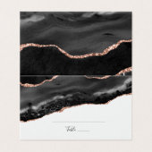 Elégante Parties scintillant d'or noir plié Carte  (Outside Unfolded)