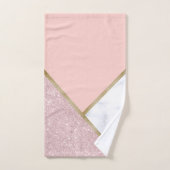 Elégante parties scintillant d'or rose géométrique (Serviette à main)