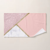 Elégante parties scintillant d'or rose géométrique (Serviette à main)