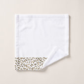 Elégante Parties scintillant d'or sur Monogramme b (Gant de toilette)