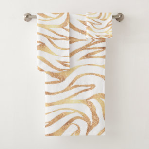Elégante Parties scintillant d'or Zebra White Pos