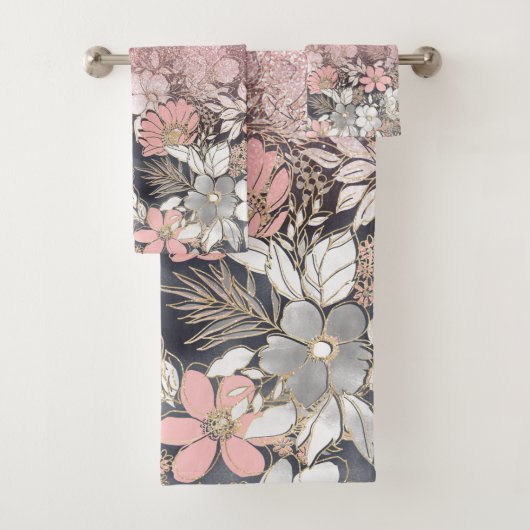 Élégante Parties scintillant dorée rose floral Gra (En situation)