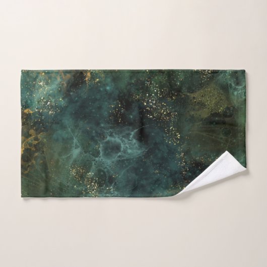 Élégante Parties scintillant Émeraude Vert Et Or P (Serviette à main)