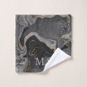 Elégante parties scintillant en marbre gris (Gant de toilette)