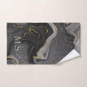 Elégante parties scintillant en marbre gris (Serviette à main)