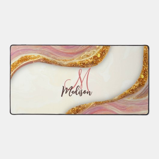 Elégante parties scintillant en marbre rose vif (Recto)