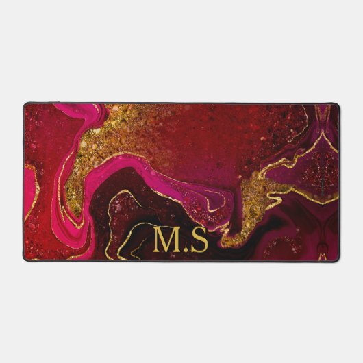 Elégante parties scintillant en marbre rouge (Recto)