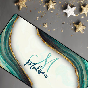 Élégante parties scintillant en marbre vert émerau