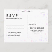 Elégante Parties scintillant Gold Script carte pos (Dos)