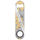 Elégante Parties scintillant Jaune Argent Floral L (Devant)