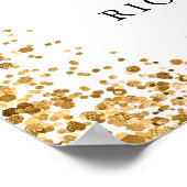 Élégante Parties scintillant or Affiche de bienven (Coin)