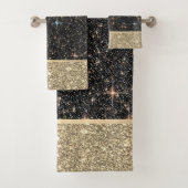 Elégante Parties scintillant or élégant Noir brill (En situation)