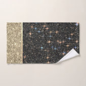 Elégante Parties scintillant or élégant Noir brill (Serviette à main)
