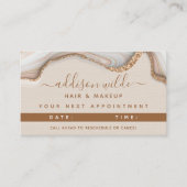 Elégante Parties scintillant Or Marbre Agate Carte (Devant)