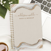 Elégante Parties scintillant Or Marbre Agate Moder