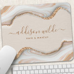 Elégante Parties scintillant Or Marbre Agate Moder<br><div class="desc">Elégante Parties scintillant Or Marbre Agate Moderne Chic Pad Souris. Parfait pour les maquilleurs,  coiffeurs,  cosmétologues,  et plus encore !</div>